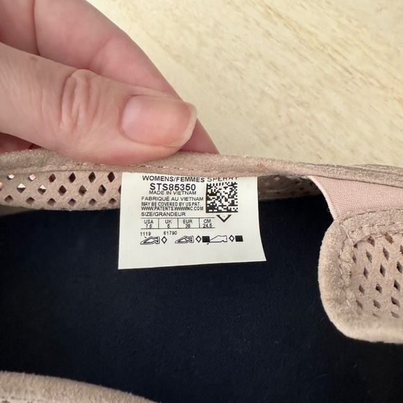 Sperry Perforated Pink Leather Slip Ons - Size 7.5 - Picture 7 of 7